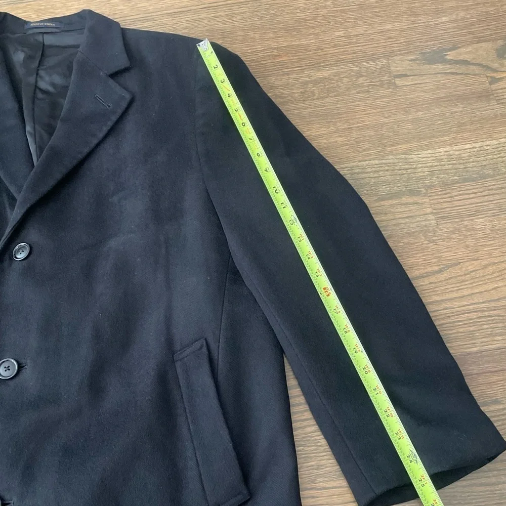LORD & TAYLOR for Jacob Siegel Men's 100% Cashmere Winter Black Coat 44R